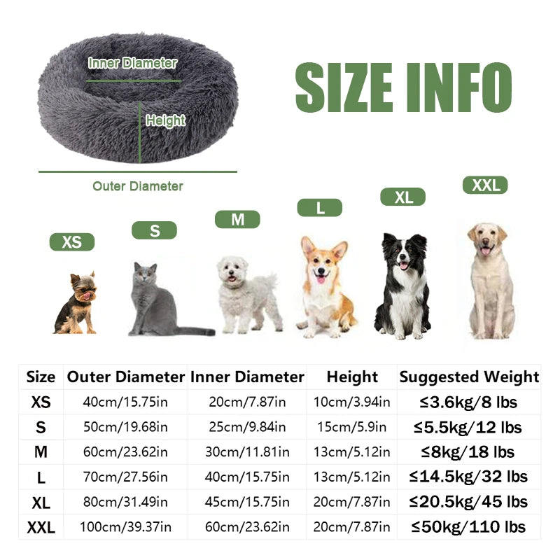 Round Plush Pet Bed