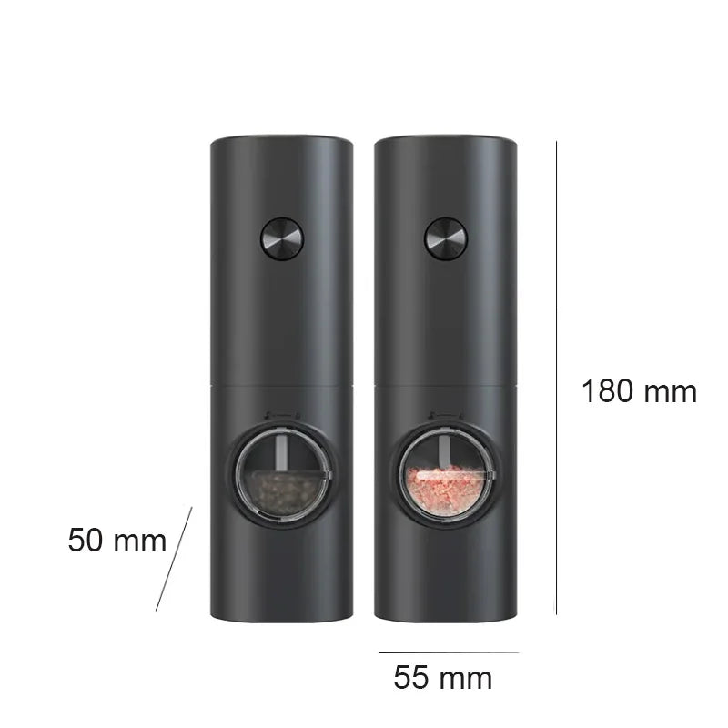 Electric Automatic Salt and Pepper Grinder Set with Led Light Grinder Set Spice Mill Adjustable Spices Grinder Kitchen Tools
