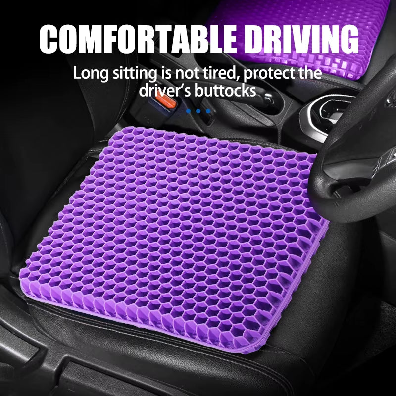 Gel Seat Cushion Summer Breathable Honeycomb Design for Pressure Relief Back Tailbone Pain - Home Office Wheelchair Chair Cars