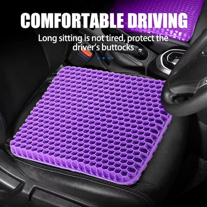 Gel Seat Cushion Summer Breathable Honeycomb Design for Pressure Relief Back Tailbone Pain - Home Office Wheelchair Chair Cars