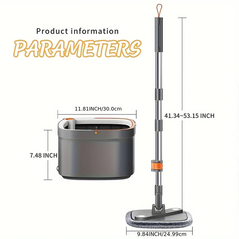 Microfiber Self-Wringing Spin Mop 