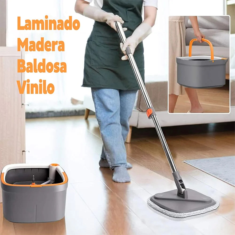Microfiber Self-Wringing Spin Mop 