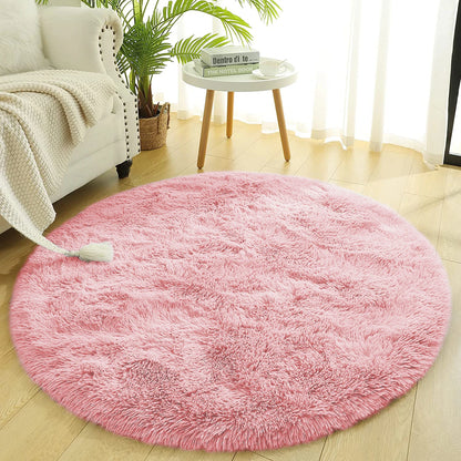 Round Thick Plush Carpet 
