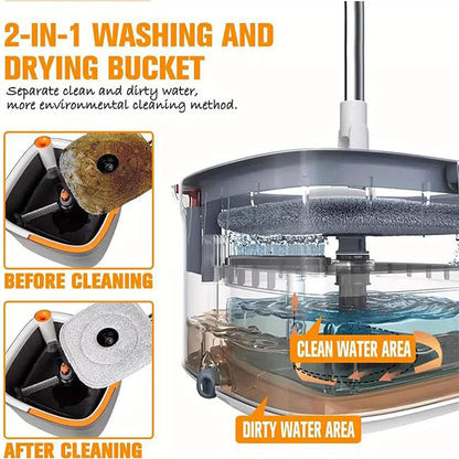 Microfiber Self-Wringing Spin Mop 