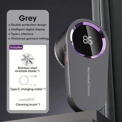 Portable Lint Remover Electric Fuzz Pellet Remover for Clothing LED Display Rechargeable for Clothes Fabric Shaver Fluff Remover