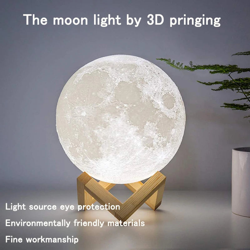 LED Moon Lamp with Changing Colors