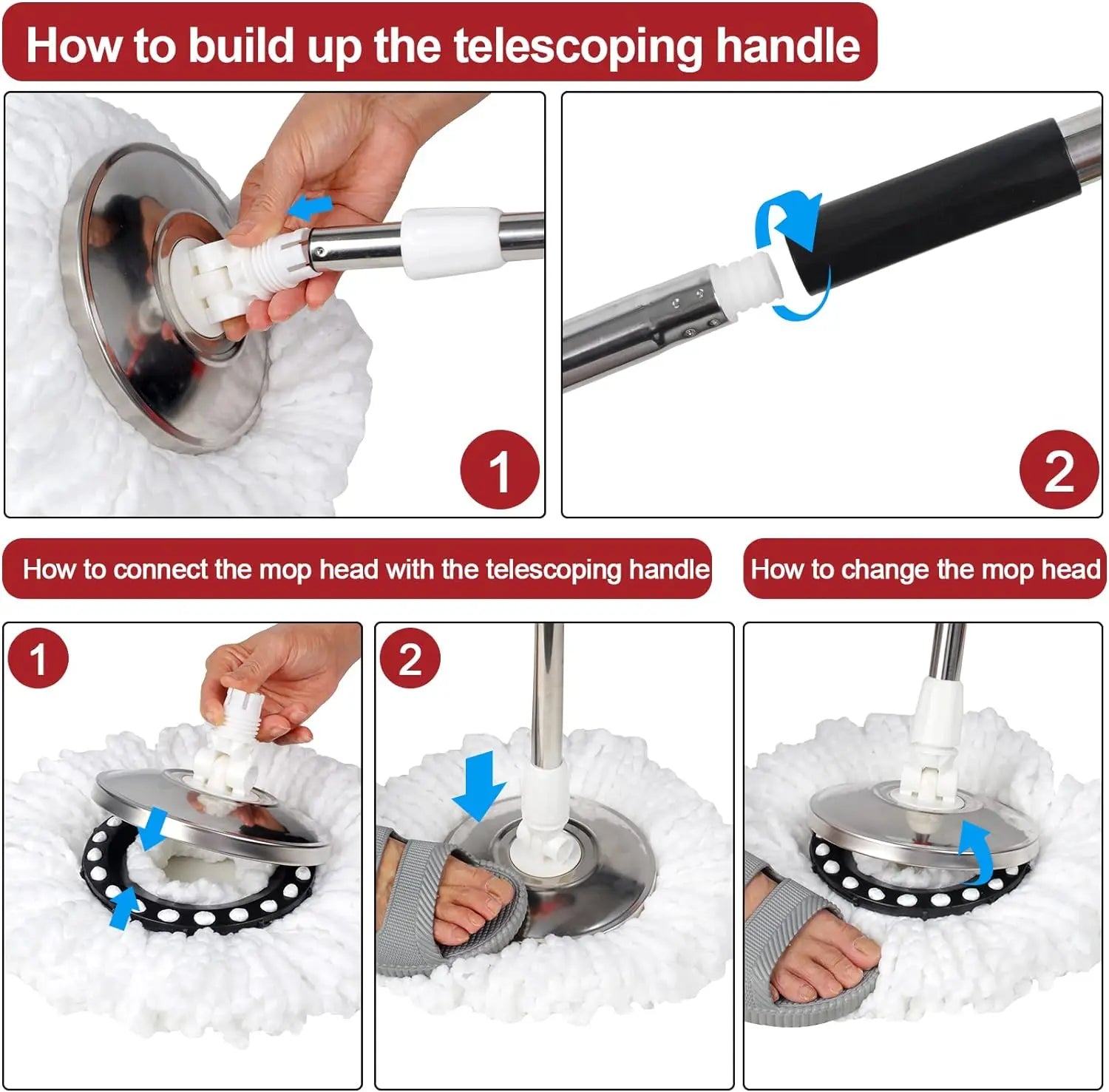 360° Spin Mop Bucket Set 