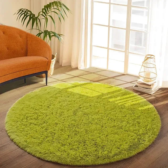 Round Thick Plush Carpet 