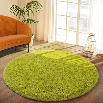 Round Thick Plush Carpet 