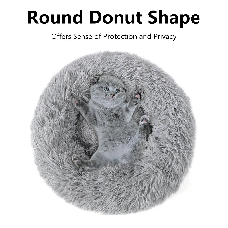 Round Plush Pet Bed 
