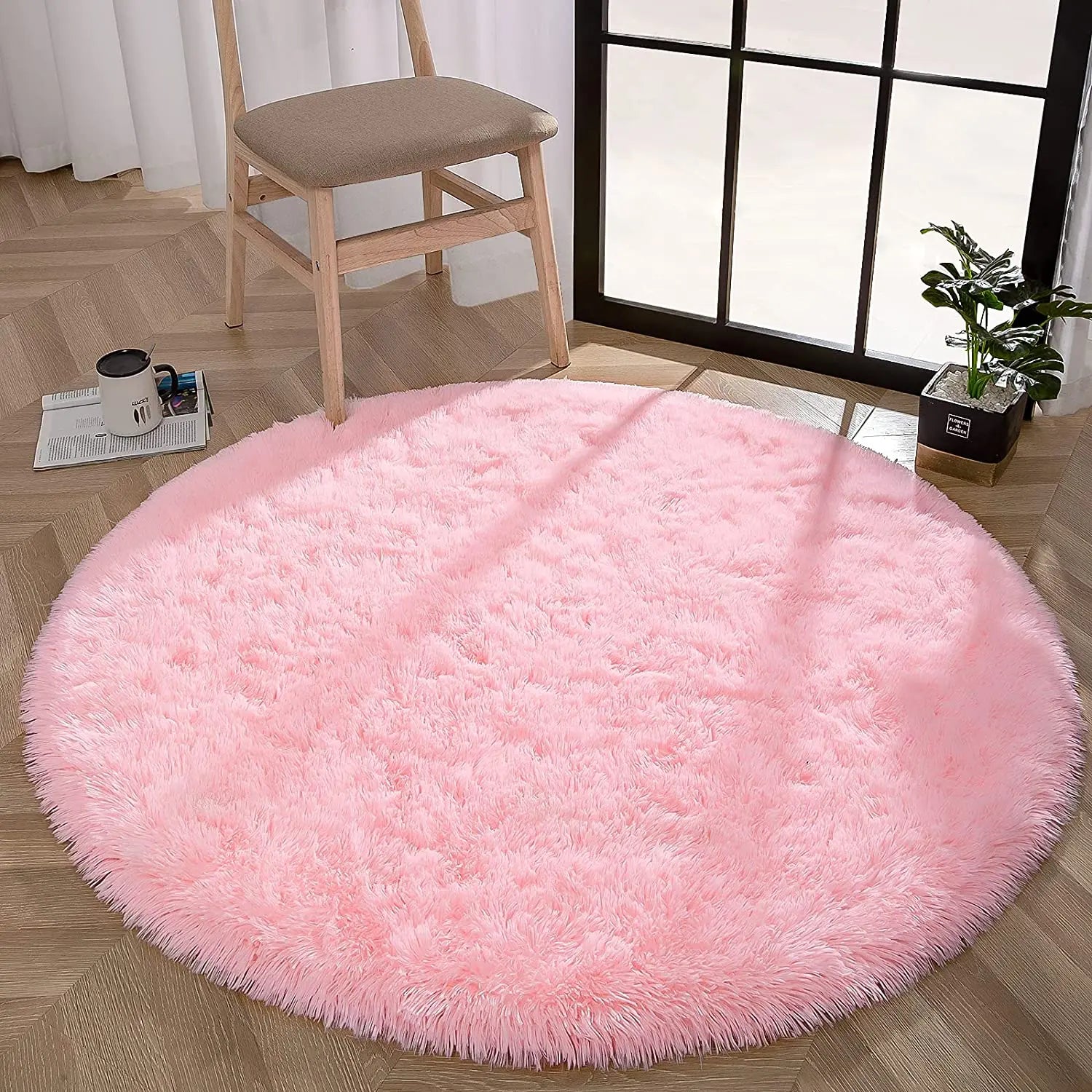 Round Thick Plush Carpet 
