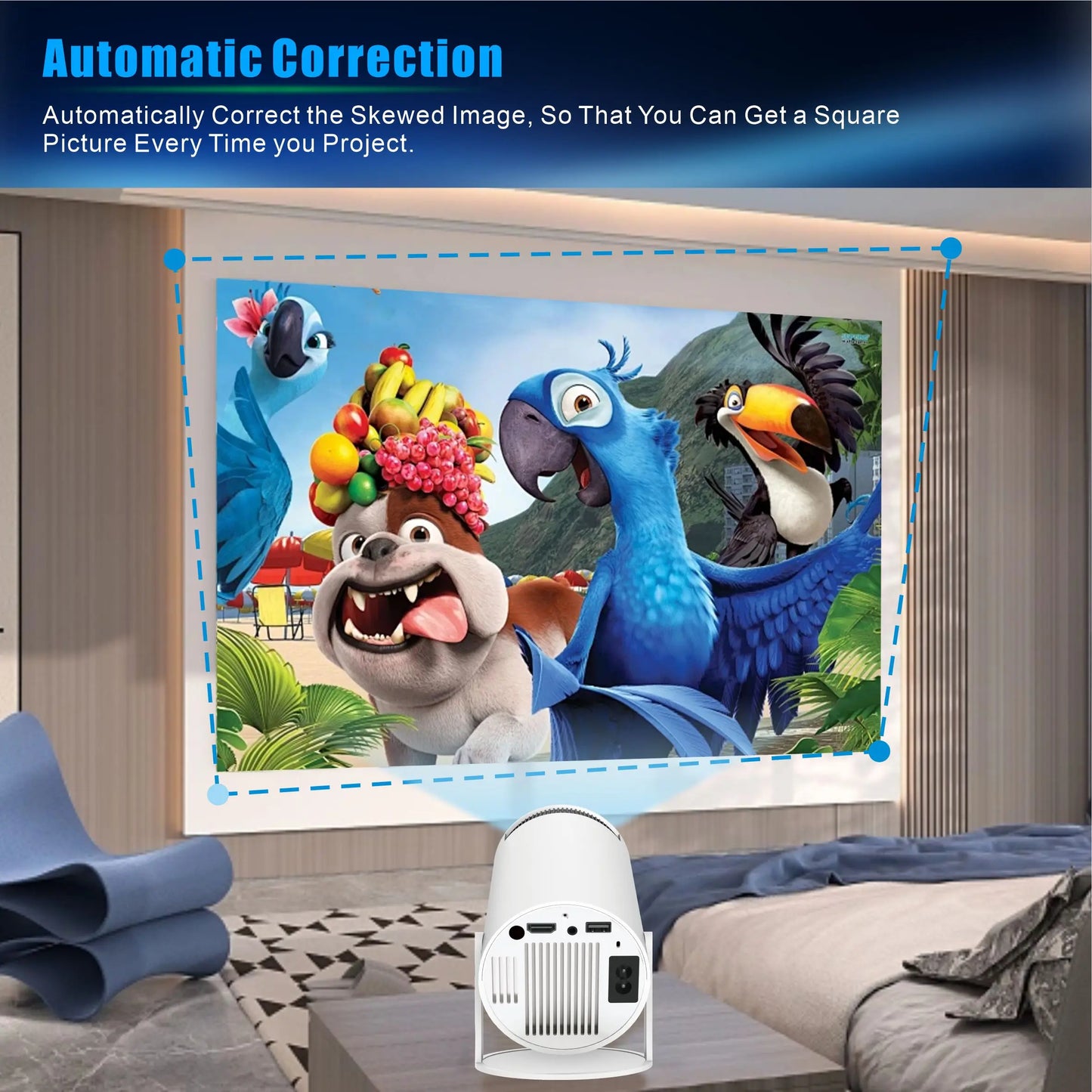 4K Projector for Home Cinema and Outdoor Use