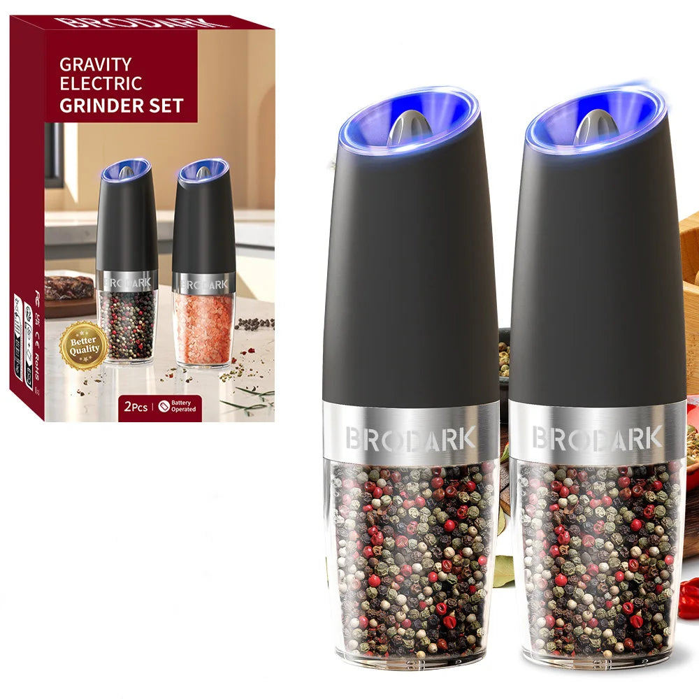 Electric Salt and Pepper Grinder Set 