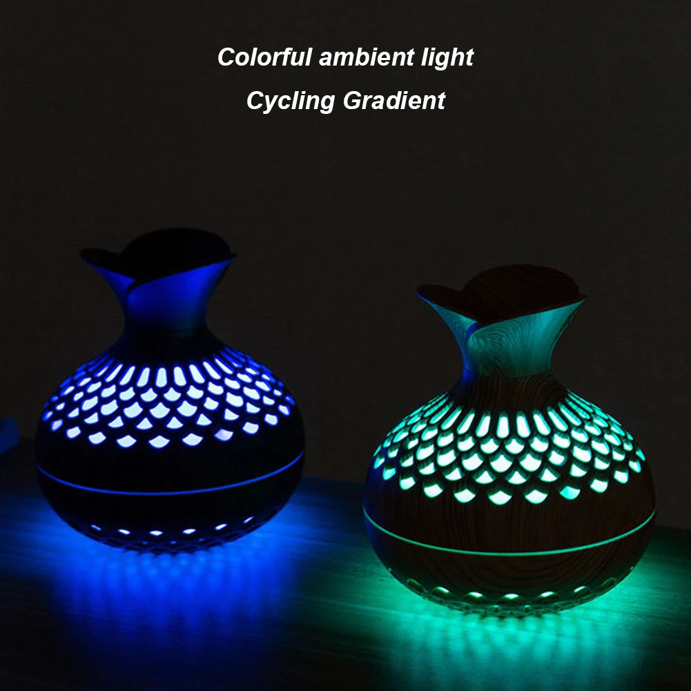 Wood Grain Aromatherapy Humidifier | Diffuser 