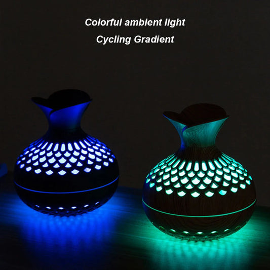Wood Grain Aromatherapy Humidifier | Diffuser 