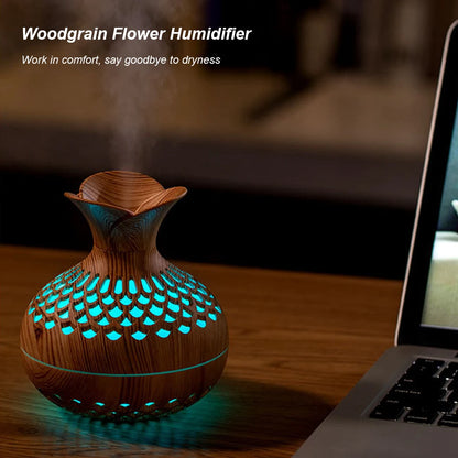 Wood Grain Aromatherapy Humidifier | Diffuser 