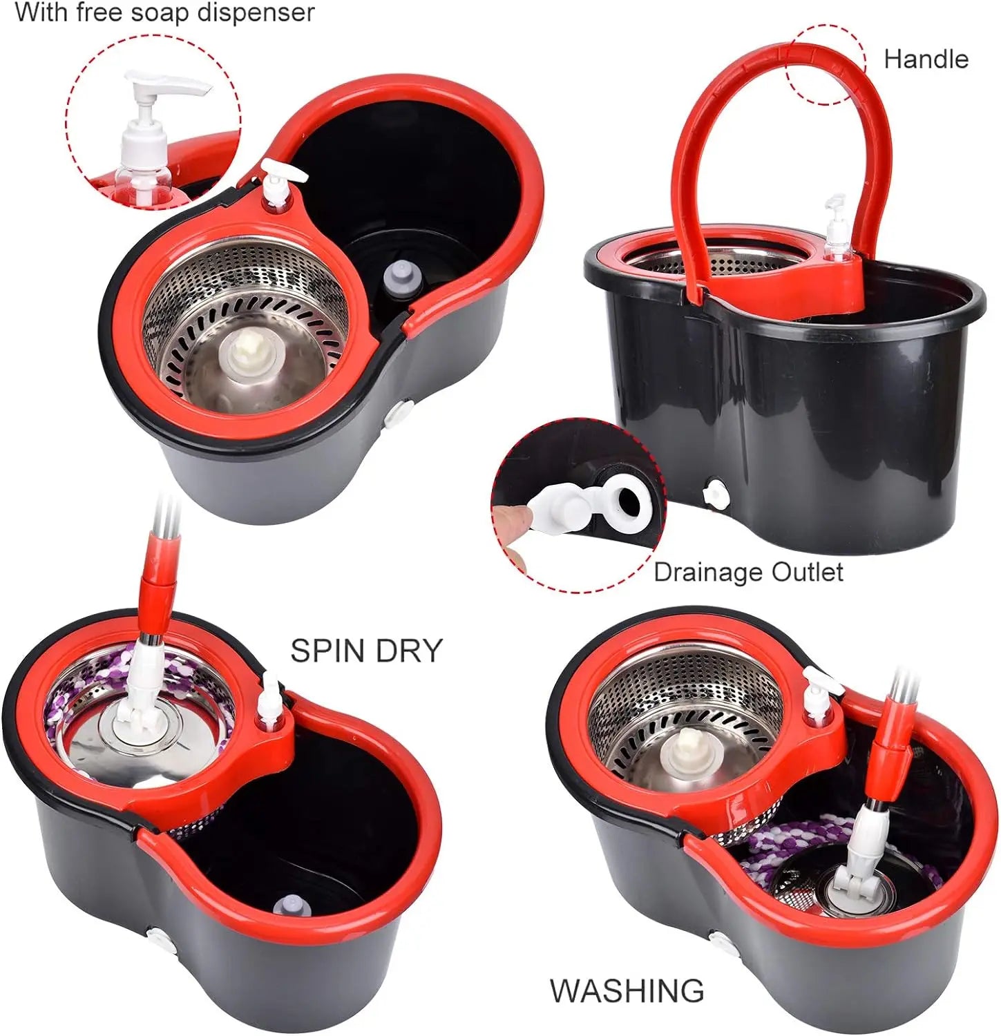 360° Spin Mop Bucket Set 