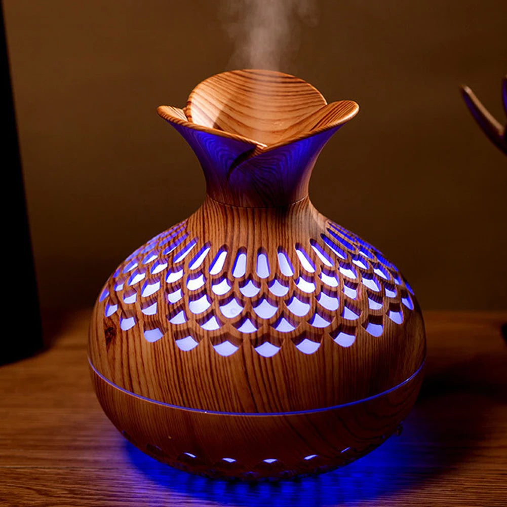 Wood Grain Aromatherapy Humidifier | Diffuser 