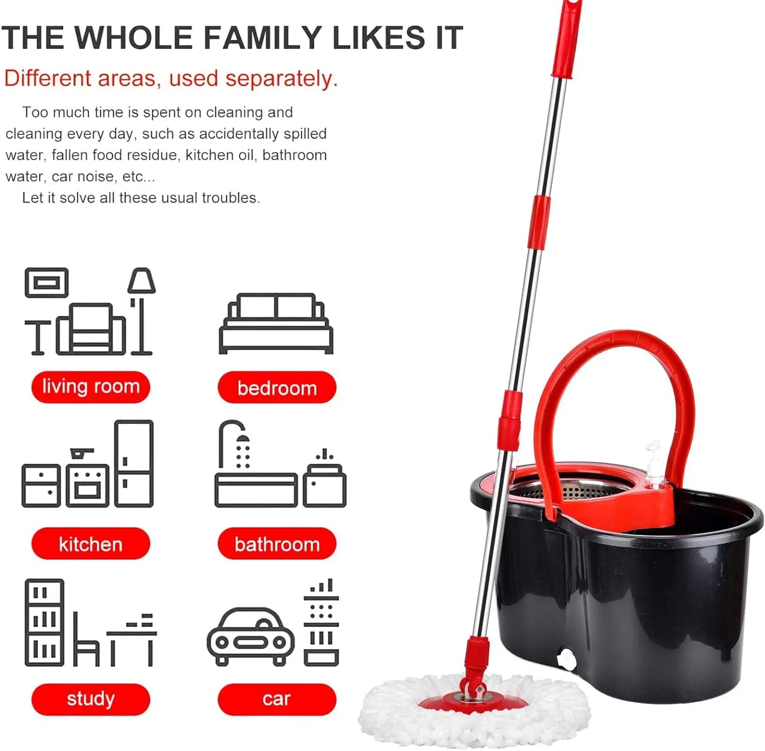 360° Spin Mop Bucket Set 