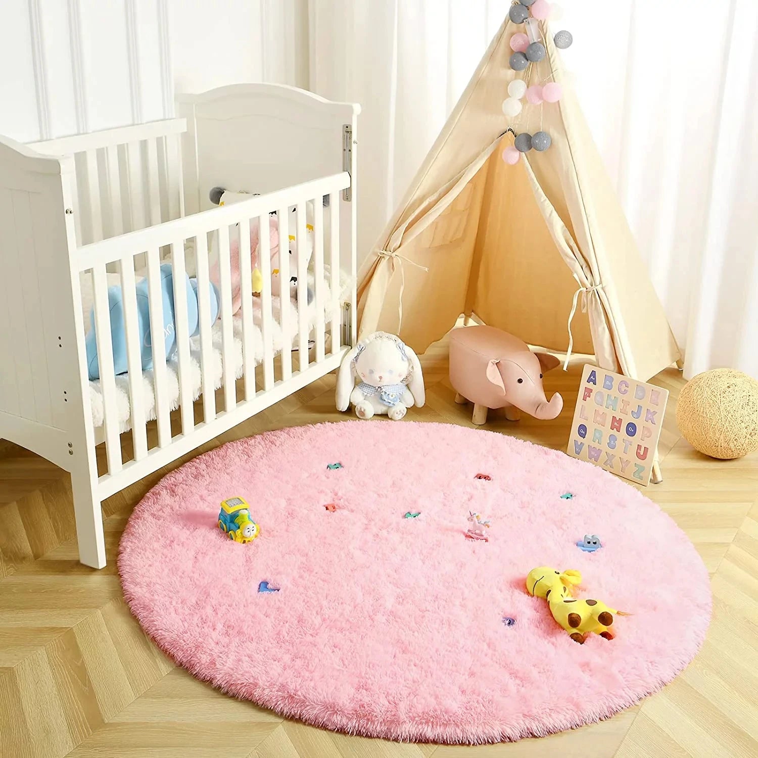 Round Thick Plush Carpet 