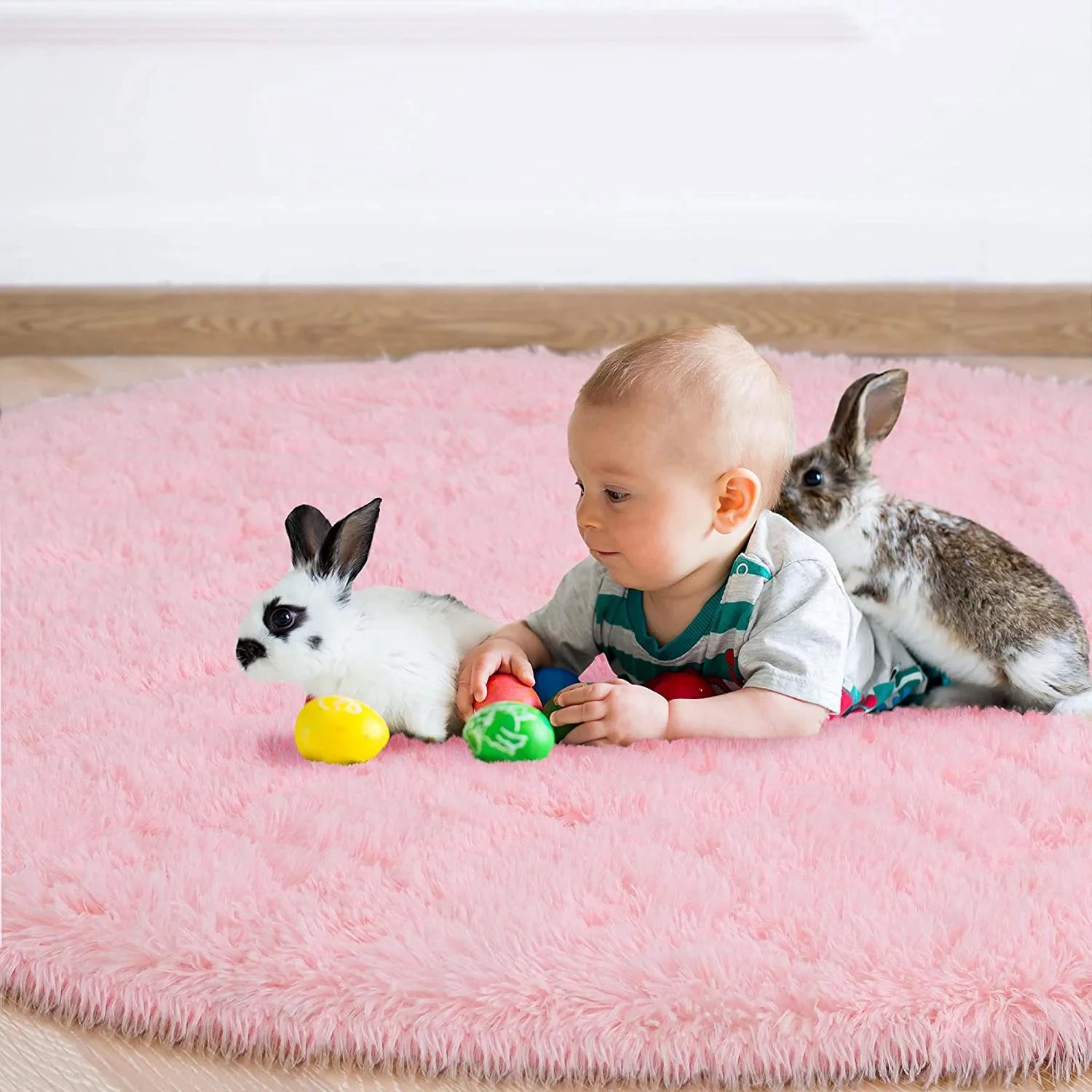 Round Thick Plush Carpet 