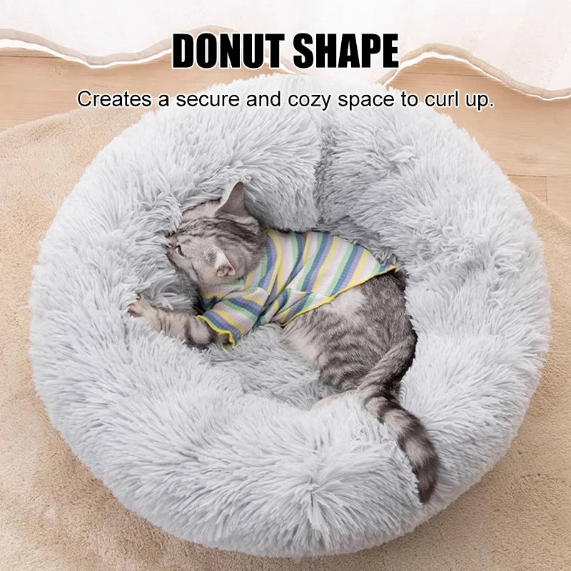 Round Plush Pet Bed 