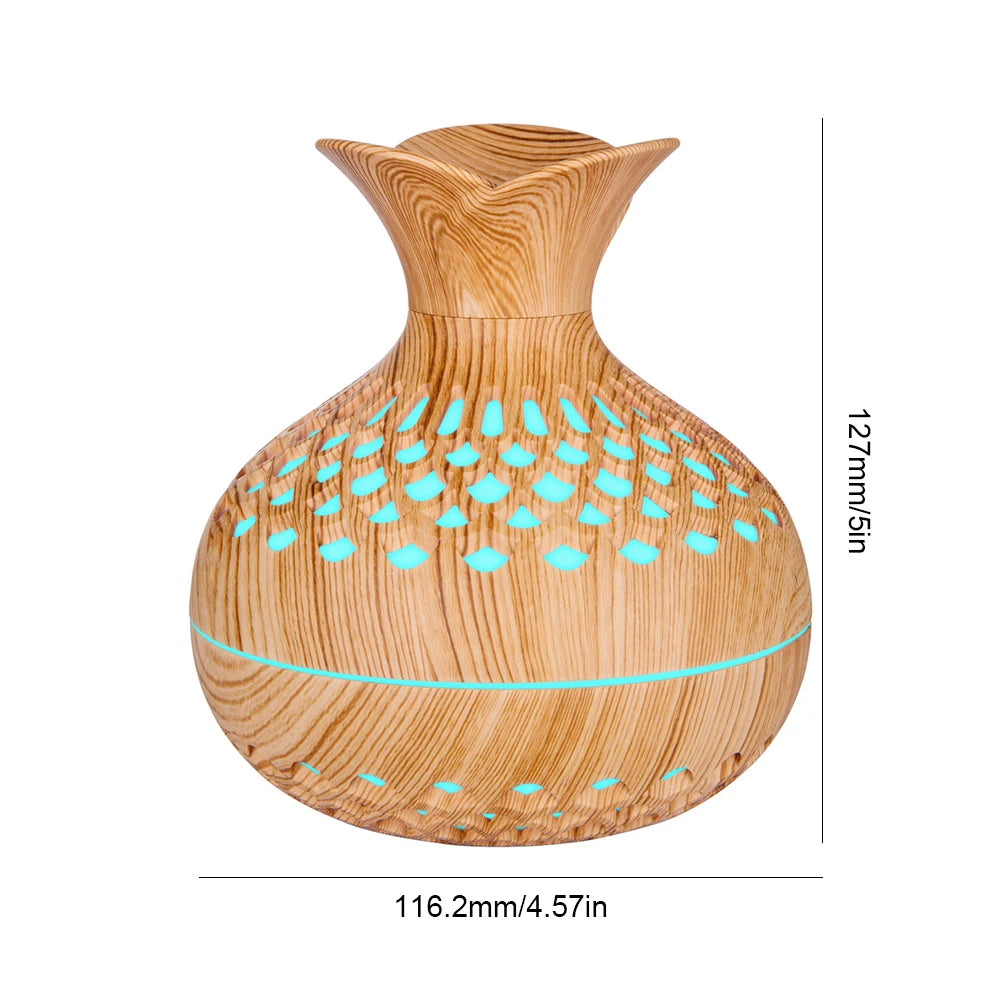 Wood Grain Aromatherapy Humidifier | Diffuser 