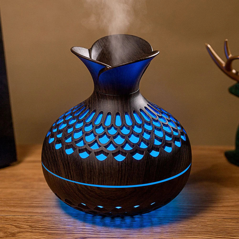 Wood Grain Aromatherapy Humidifier | Diffuser 