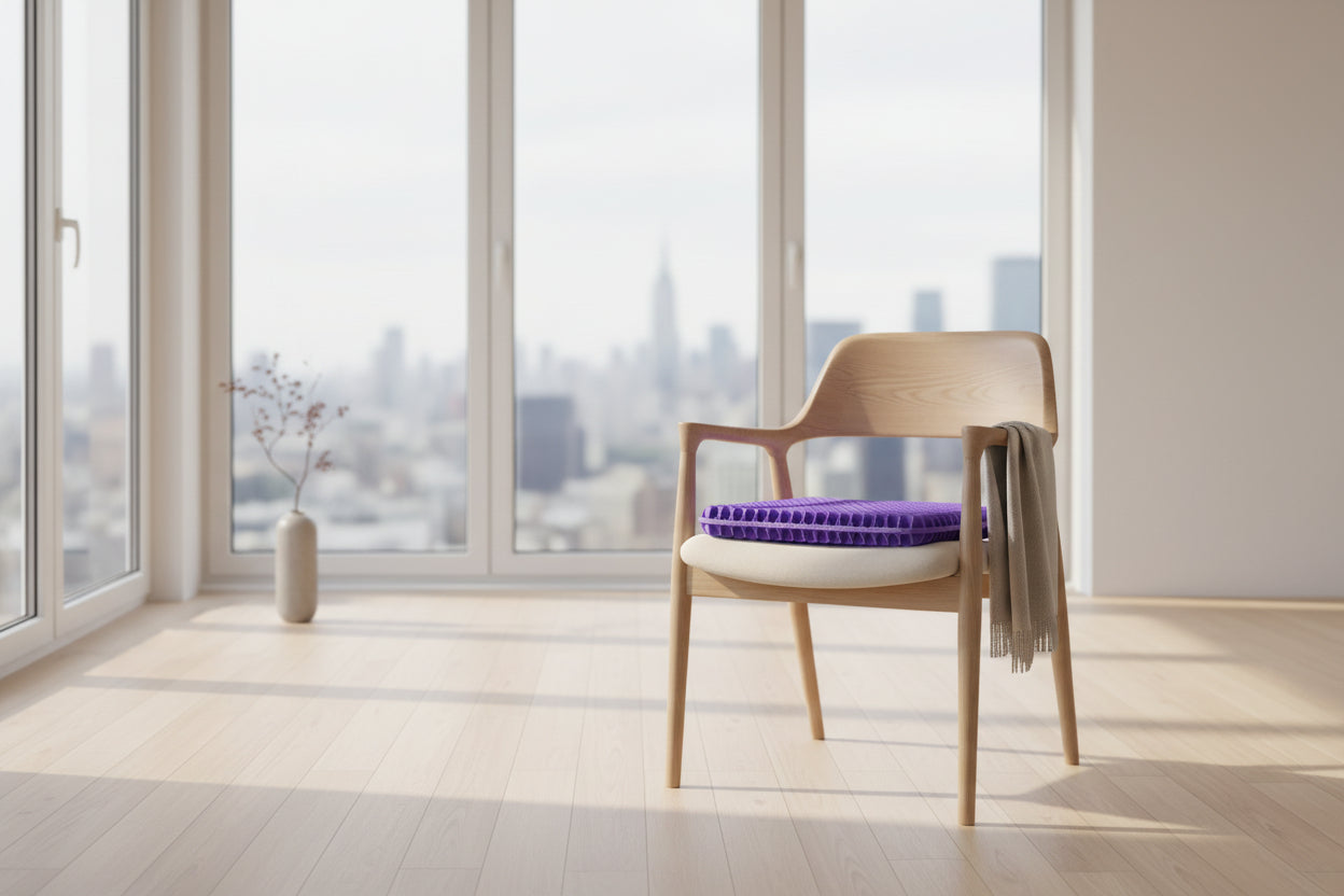 Gel Seat Cushion Summer Breathable Honeycomb Design for Pressure Relief Back Tailbone Pain - Home Office Wheelchair Chair Cars